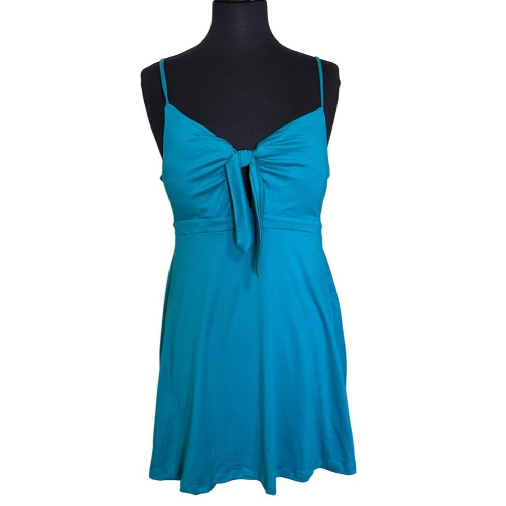 SO Goods For Life Aqua Blue Babydoll Skater Mini Sundress Junior's Size M (NWT)